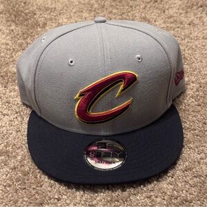 Cleveland Cavaliers New Era Hat Cap Adult Gray Snapback NBA Basketball Logo